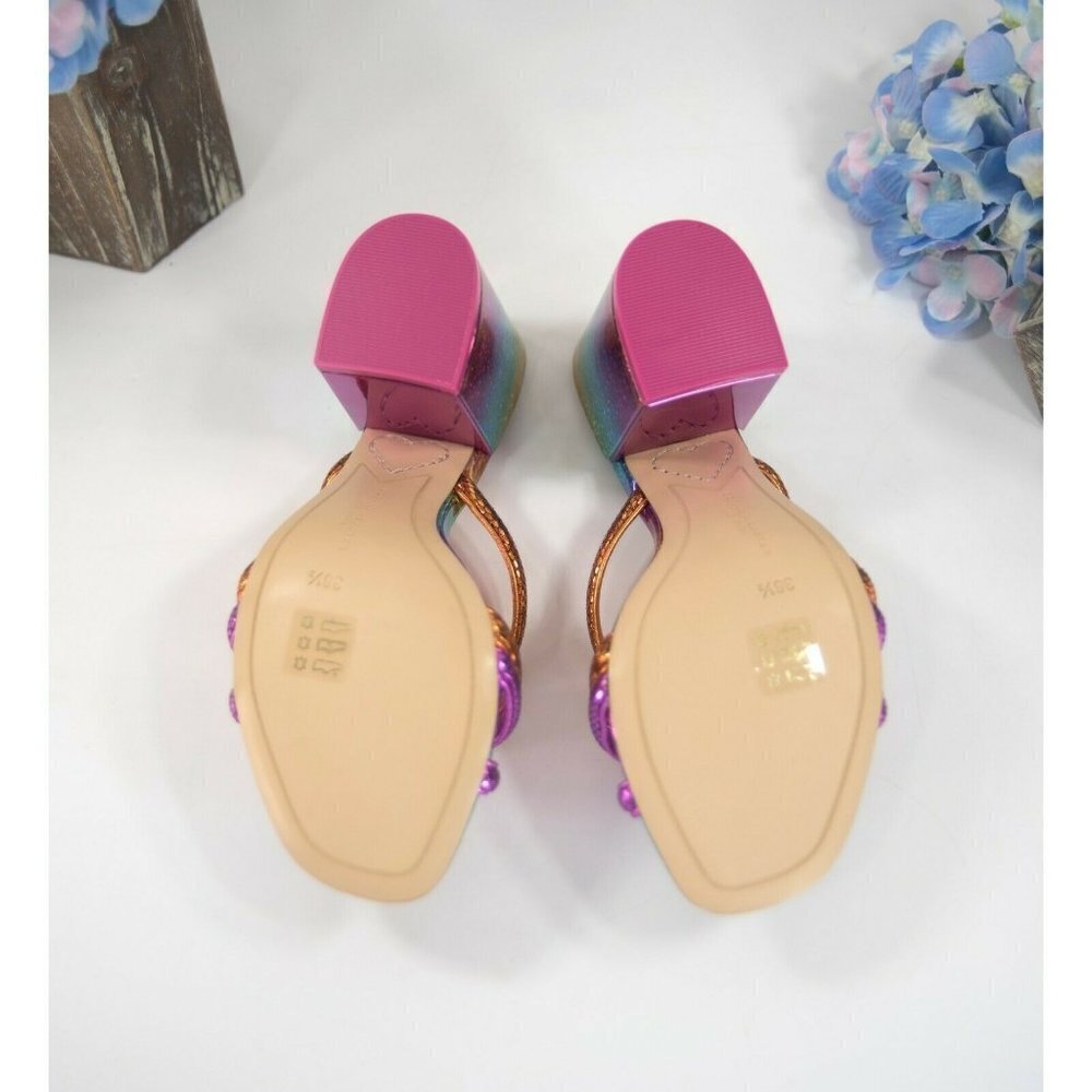 Sophia Webster Freya Rainbow Leather Mid Mules - Picture 8 of 8